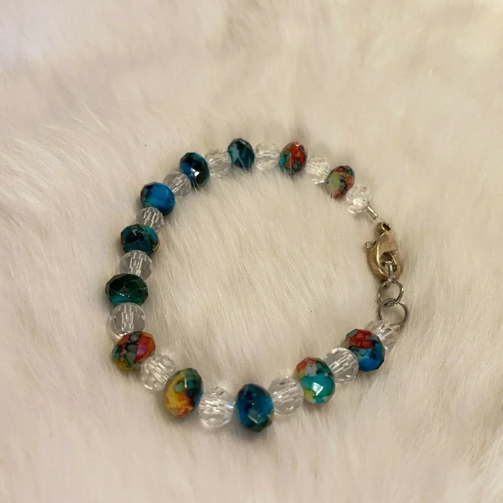 Fairycore Beaded‎ Bracelet Festival Colorful Art to Wear Adjustable Boho 6205